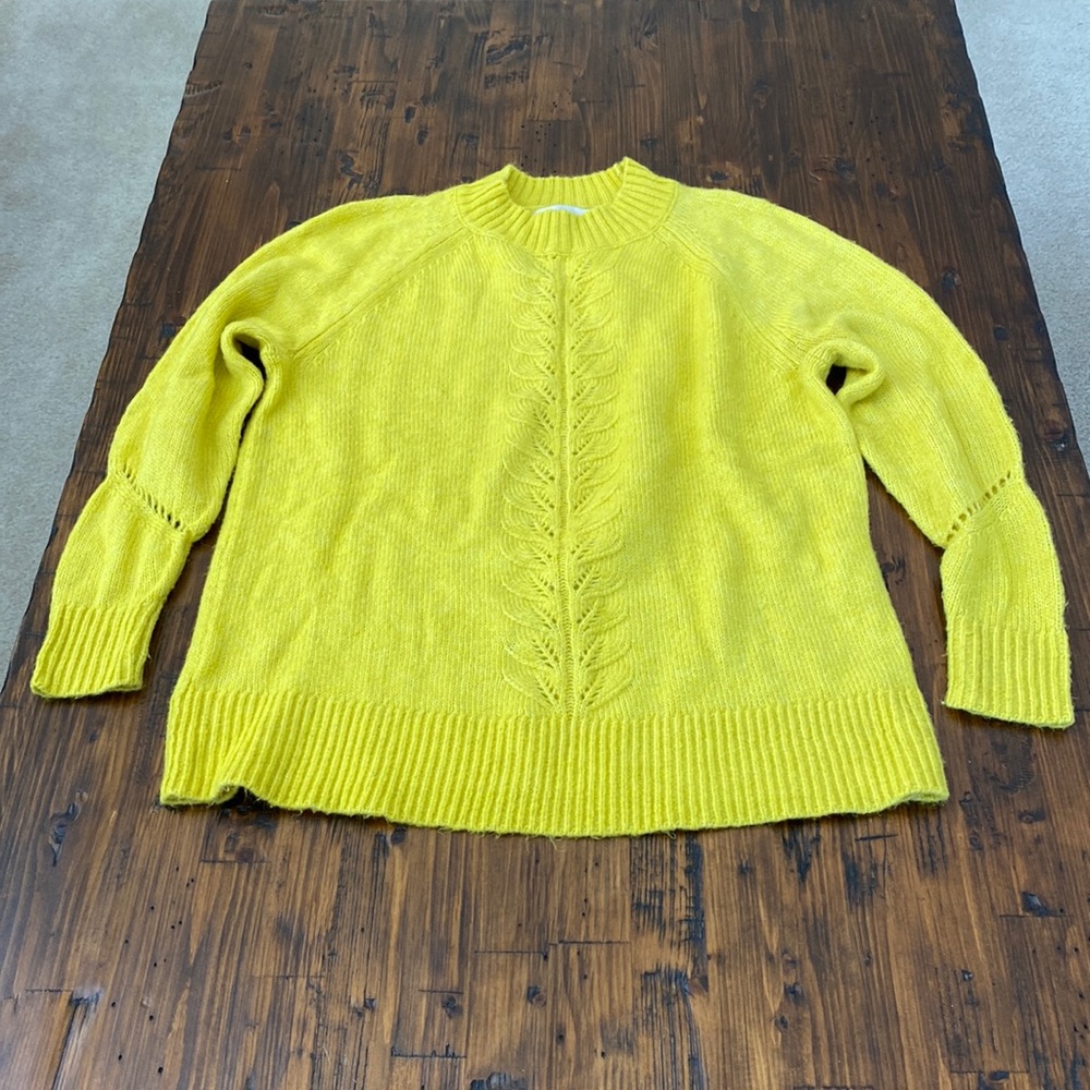 Loft Maternity Pointelle Stitched Tunic Sweater